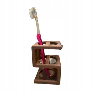 Uchwyt na szczoteczkę Modern Tooth Brush Holder - brązowy