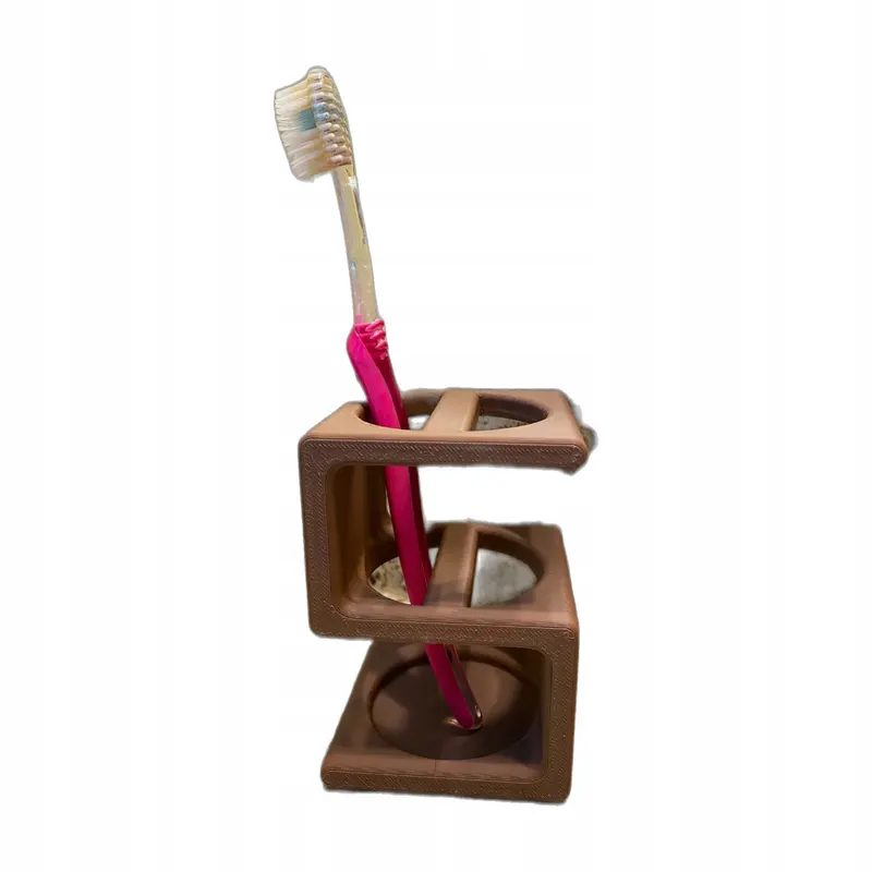 Uchwyt na szczoteczkę Modern Tooth Brush Holder - brązowy