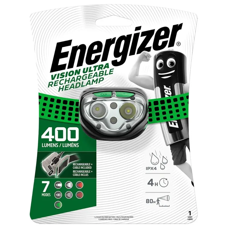 Energizer Latarka czołowa VISION ULTRA 400 lumenów 15h pracy na baterii