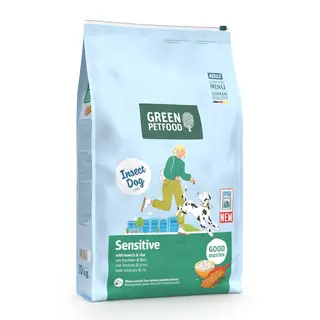 Green Petfood Sensitive, z owadami i ryżem - 10 kg