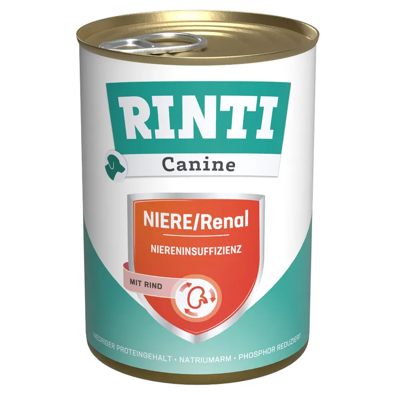 RINTI Canine Niere/Renal z wołowiną - 12 x 400 g