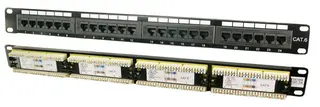 LogiLink Cat.6 Patch Panel 24-port UTP, 180° punch down, EconLine