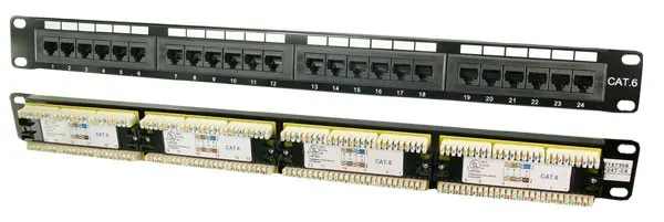 LogiLink Cat.6 Patch Panel 24-port UTP, 180° punch down, EconLine