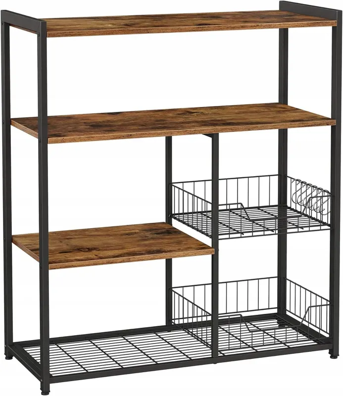 Szafka kuchenna REGAŁ 4 poziomy wyspa 35x80x95 cm vintage LOFT +2 KOSZE