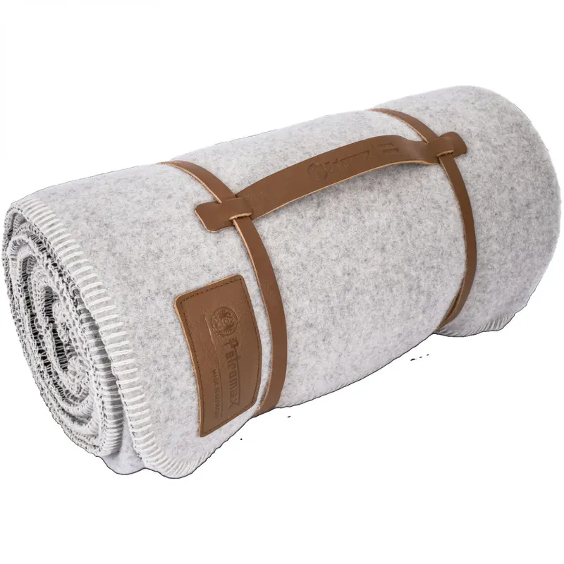 Petromax Smoky Wool Blanket, koc, biały/szary