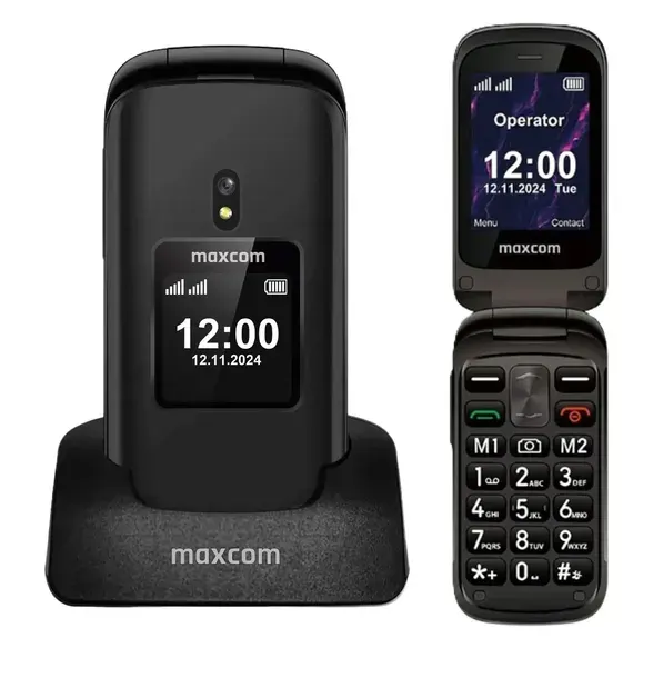 Telefon komórkowy z Klapką dla seniora Maxcom MM834 4G Duże Klawisze, SOS