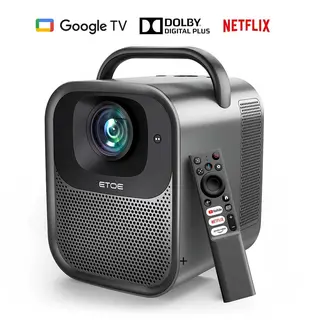 Projektor ETOE Seal Pro, 1000 ANSI, natywny 1080P, Android TV 11.0, autofokus. Automatyczna korekcja trapezu, głośniki 2*10 W — wtyczka EU