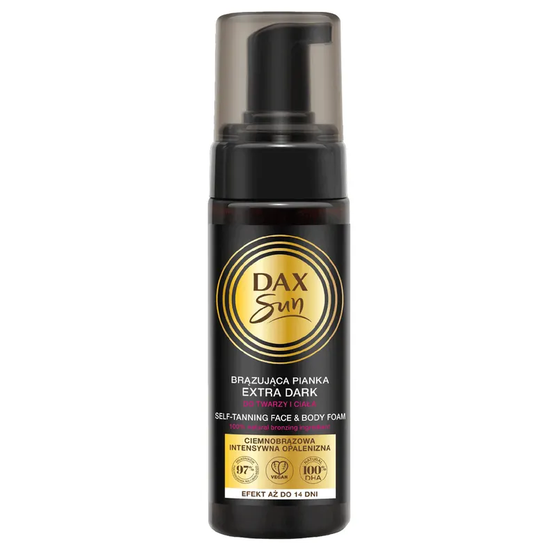 Dax Sun samoopalacz - brązująca pianka do twarzy i ciała - extra dark 160ml