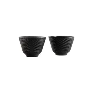 Homla ANDREAS Black czarki do herbaty, 2 x 60 ml