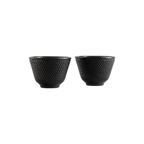 Homla ANDREAS Black czarki do herbaty, 2 x 60 ml