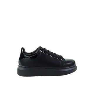 Damskie skórzane sneakersy czarne GOE TT2N4003