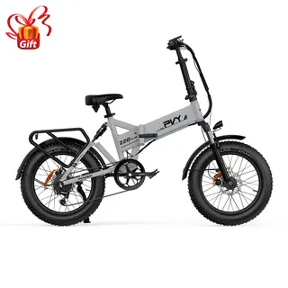 Rower elektryczny PVY Z20 Plus, opony 20 cali, 48 V, 1000 W, 16,5 Ah, prędkość 50 km/h, szary