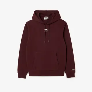 Lacoste Printed Hoodie Męskie Czerwony