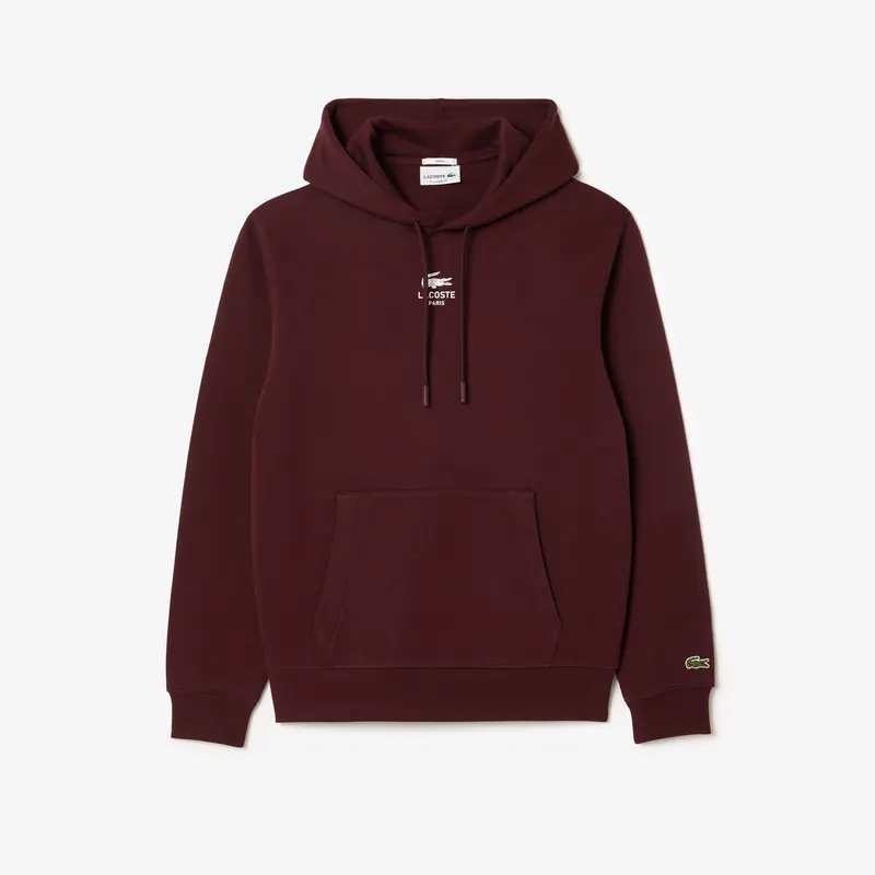 Lacoste Printed Hoodie Męskie Czerwony