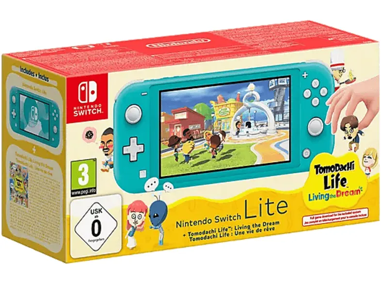 Konsola przenośna NINTENDO Switch Lite Turkusowa + Tomodachi Life: Living the Dream Turkusowy
