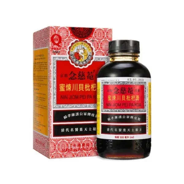 NCN Nin Jiom Pei Pa Koa Syrop ziołowy 300ml na gardło katar kaszel