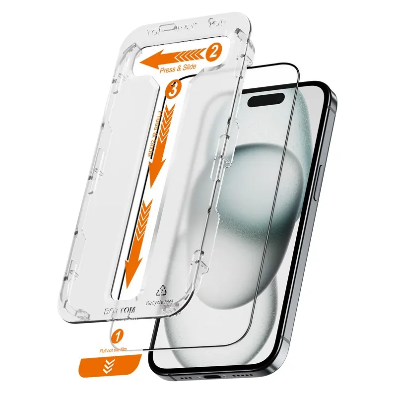 CRONG EasyShield 2-Pack - Szkło hartowane z aplikatorem iPhone 16 / iPhone 15 (2 sztuki)