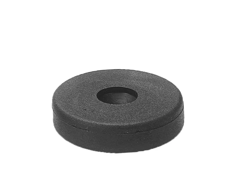 Ślizg okrągły z otworem montażowym D-30mm H-10mm d1-M6, PP, kolor czarny