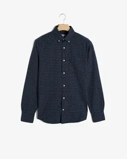 Gant Bawełniana Koszula Męska W Kratkę Z Długim Rękawem Regular Fit
