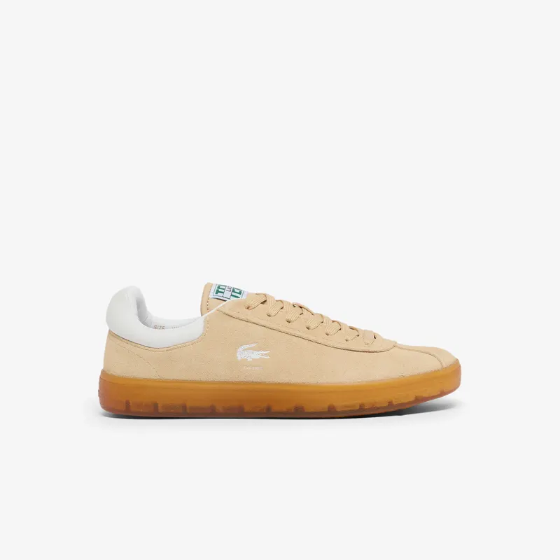 Lacoste Damskie Zamszowe Sneakersy Baseshot Beżowy