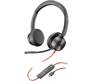 Zestaw słuchawkowy Poly Blackwire 8225 Stereo USB-C + przejściówka USB-C/A