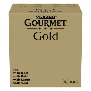 PURINA GOURMET GOLD Mus Mix 4 Smaków Box - mokra karma dla kota - 96x85g