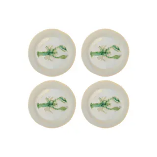 Zestaw 4 talerzy Creative Collection Green Stoneware Hadden, 21 cm