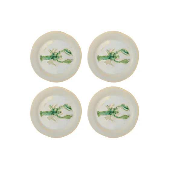 Zestaw 4 talerzy Creative Collection Green Stoneware Hadden, 21 cm