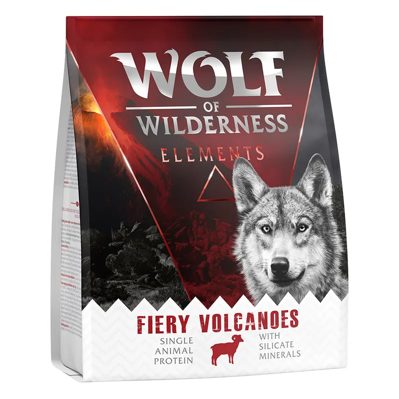 Wolf of Wilderness Monoprotein Sensitive „Fiery Volcanoes”, jagnięcina - bez zbóż - 300 g
