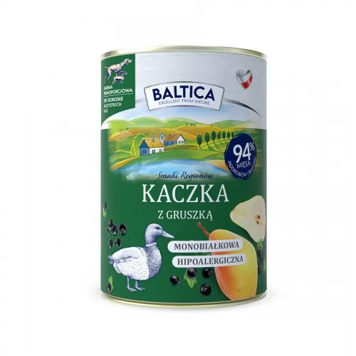 BALTICA Smaki regionów Mono Kaczka z gruszką - mokra karma dla psa - 400g