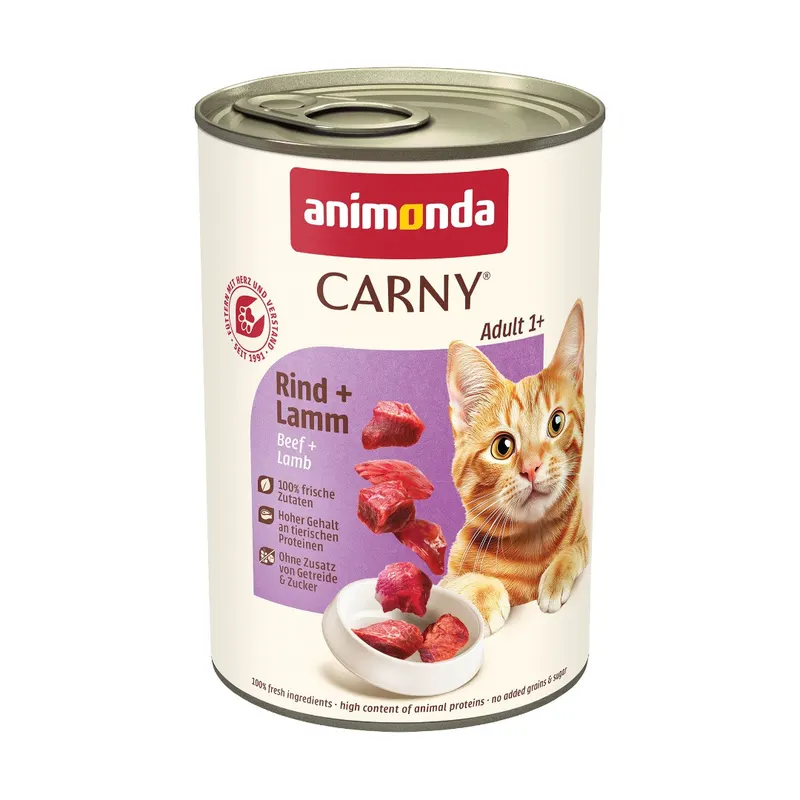 ANIMONDA Carny Adult Wołowina i jagnięcina - mokra karma dla kota - 400g