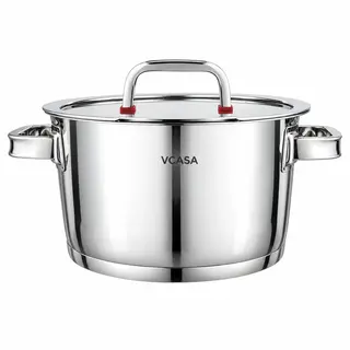 Garnek Vcasa Sierra 24Cm 5,3 L Stal 304 Indukcja Pokrywka Odcedzania Cedzak