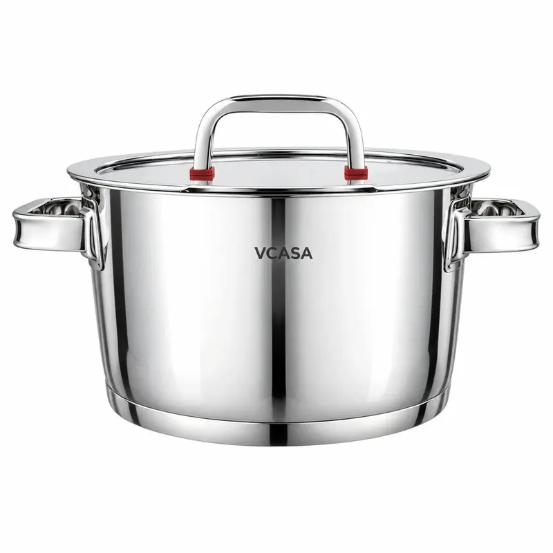Garnek Vcasa Sierra 24Cm 5,3 L Stal 304 Indukcja Pokrywka Odcedzania Cedzak