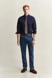 Gant Jeansy Męskie Regular Fit Niebieskie