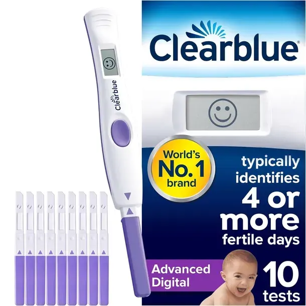 CLEARBLUE cyfrowy test owulacyjny DUAL hormon LH i estrogen 10 szt.