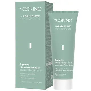 Yoskine Japan Pure Rice Infusion intensywny mikropeeling szafirowy z pudrem z szafiru, fermentem ryżowym i skrobią ryżową 75 ml