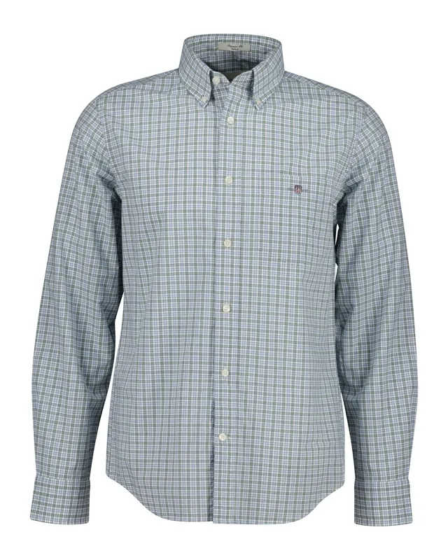 Gant Koszula Męska W Kratę Regular Fit