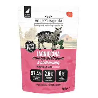 Wiejska Zagroda Monoprotein Adult, 5 x 500 g - Jagnięcina