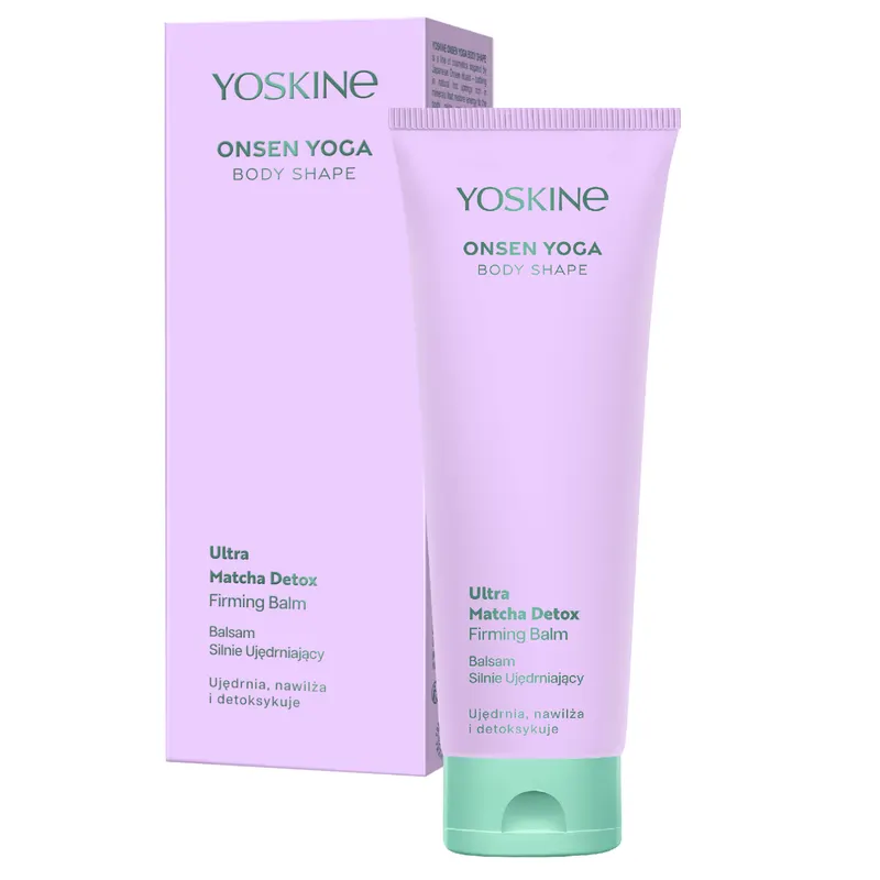 Yoskine Onsen Yoga silnie ujędrniający balsam do ciała z matchą, ekstraktem z alg i minerałami z soli morskiej 200 ml