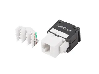 Lanberg Moduł keystone gniazdo beznarzędziowy RJ45 - LSA UTP kat.6a 180 stopni do puszki montażowej