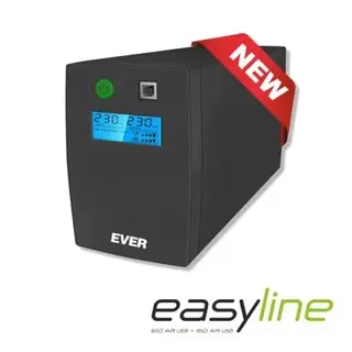 Zasilacz awaryjny UPS Ever Line-Interactive EASYLINE 850 AVR USB RJ-11 LCD