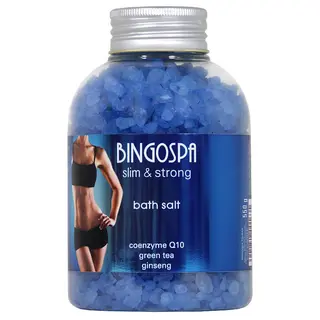 Sól do kąpieli koenzym Q10 zielona herbata żeń-szeń BINGOSPA slim&strong