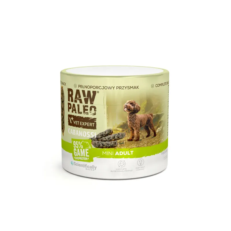 VETEXPERT Raw Paleo Cabanossi Game Mini - przysmak dla psa - 100g