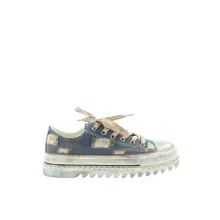 Damskie trampki denim z ozdobnymi sznurowadłami GOE TT2N4075