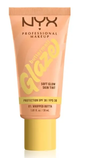 NYX Professional Makeup Buttermelt Glaze Soft Glow Skin Tint SPF30 Podkład 01 Whipped Butta
