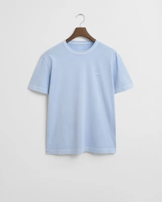 Gant T-Shirt Męski Z Okrągłym Kołnierzykiem Regular Fit Niebieski