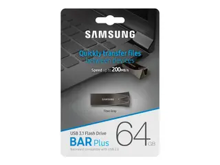 Pendrive SAMSUNG BAR PLUS (2020) 64GB MUF-64BE3/APC Titan Gray