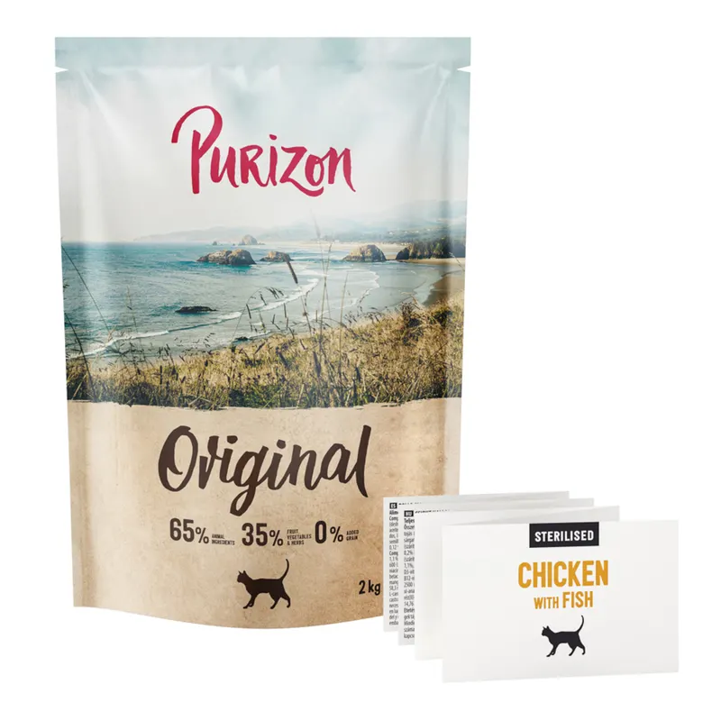 Purizon Cat Adult Sterilised, kurczak i ryba – Original Daily 65% NOWOŚĆ - 2 kg