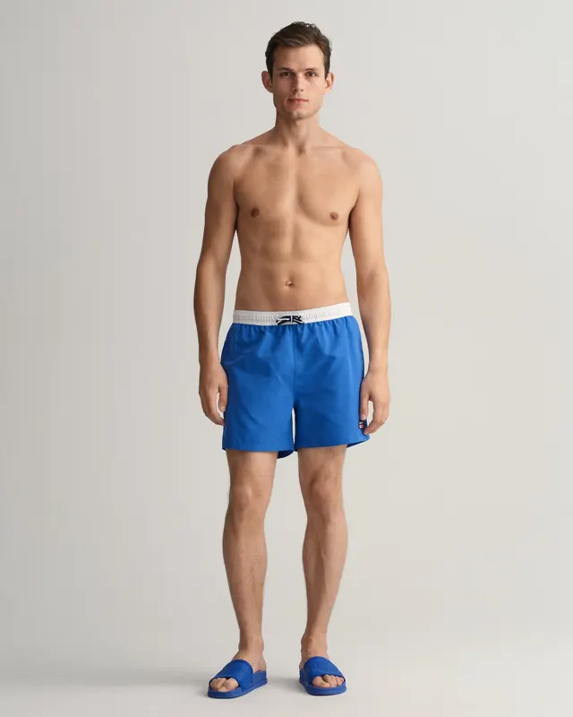 Gant Szorty Kąpielowe Męskie Regular Fit Niebieskie
