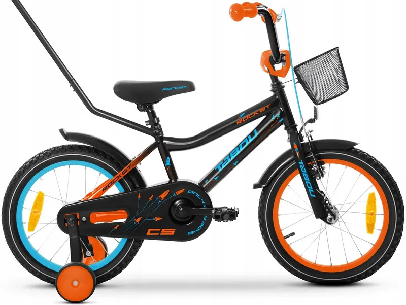 Rower dziecięcy Tabou Rocket Cs Alu 14" black orange